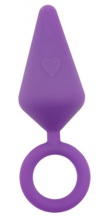 Фиолетовая анальная пробка с кольцом Candy Plug S - 7,1 см. - Chisa