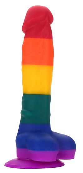 Разноцветный фаллоимитатор-реалистик COLOURFUL DILDO - 17,5 см. - Dream Toys
