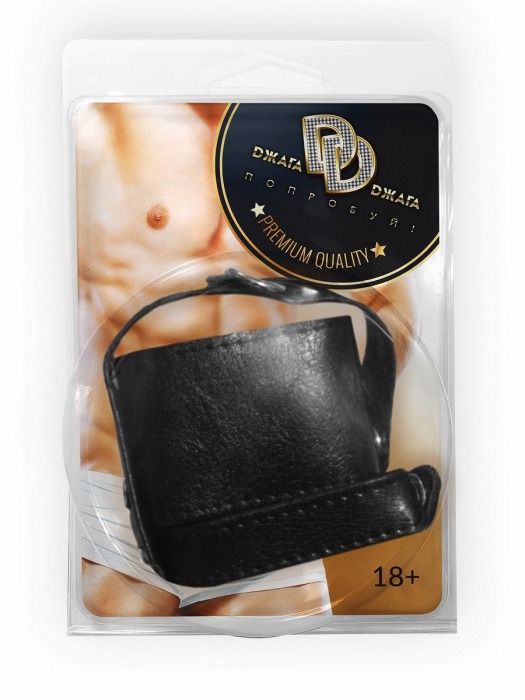 Черная утяжка на пенис и мошонку с кольцом - Джага-Джага - купить с доставкой в Новосибирске