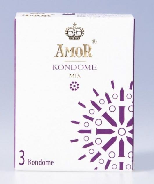 Микс-набор презервативов AMOR Mix - 3 шт. - AMOR - купить с доставкой в Новосибирске
