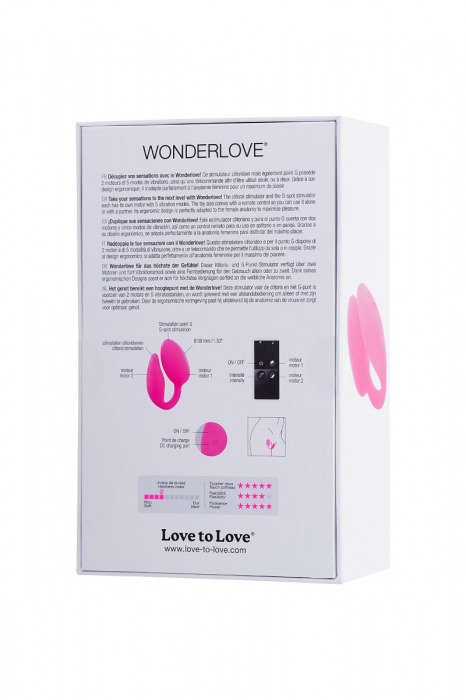 Розовый стимулятор Wonderlove - Love to Love