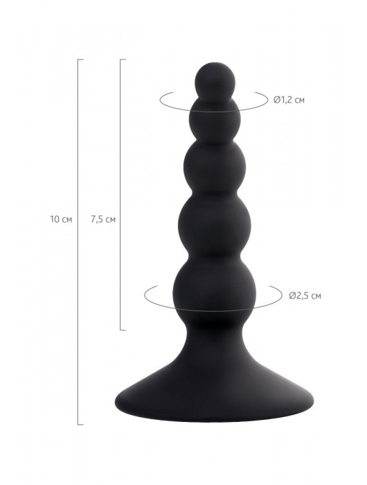 Черная анальная втулка Bootes - 10 см. - POPO Pleasure