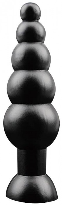 Черная анальная цепочка Large Anal Bead - 18,5 см. - Chisa