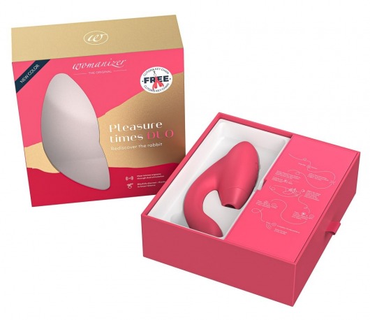 Розовый стимулятор Womanizer DUO с вагинальным отростком - Womanizer