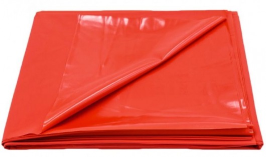Красная виниловая простынь - 217 х 200 см. - Джага-Джага - купить с доставкой в Новосибирске