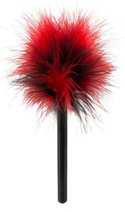 Красно-черная пуховка Mini Feather - 21 см. - Orion - купить с доставкой в Новосибирске