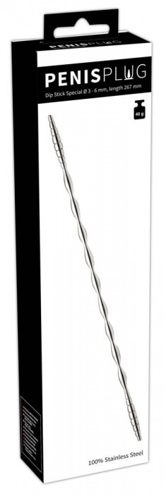 Серебристый уретральный плаг Dip Stick Special - 26,7 см. - Orion - купить с доставкой в Новосибирске
