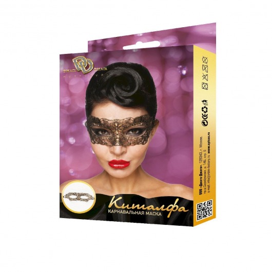 Золотистая карнавальная маска  Киталфа - Джага-Джага купить с доставкой