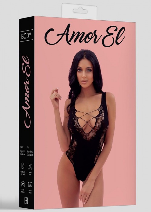 Сексуальное боди с V-образным вырезом - Amor El купить с доставкой