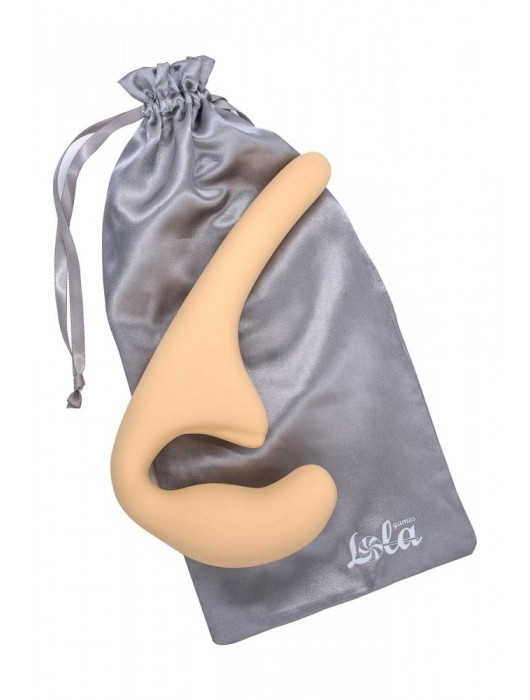 Бежевый безремневой страпон Seduction - 20,5 см. - Lola Games - купить с доставкой в Новосибирске