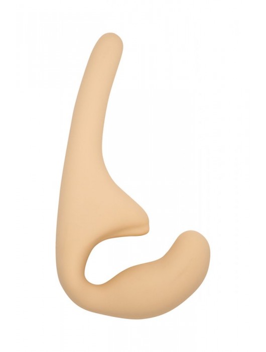 Бежевый безремневой страпон Seduction - 20,5 см. - Lola Games - купить с доставкой в Новосибирске