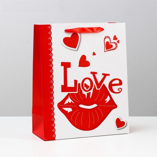 Бумажный пакет «Любовь» - 26 х 32 см. - Сима-Ленд - купить с доставкой в Новосибирске