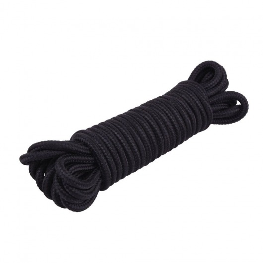 Хлопковая черная верёвка для любовных игр Mini Silk Rope - 10 м. - Chisa - купить с доставкой в Новосибирске