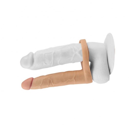 Телесная насадка для двойного проникновения The Ultra Soft Double 6.25 - 15,8 см. - Lovetoy - купить с доставкой в Новосибирске