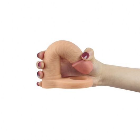 Телесная насадка для двойного проникновения The Ultra Soft Double 6.25 - 15,8 см. - Lovetoy - купить с доставкой в Новосибирске