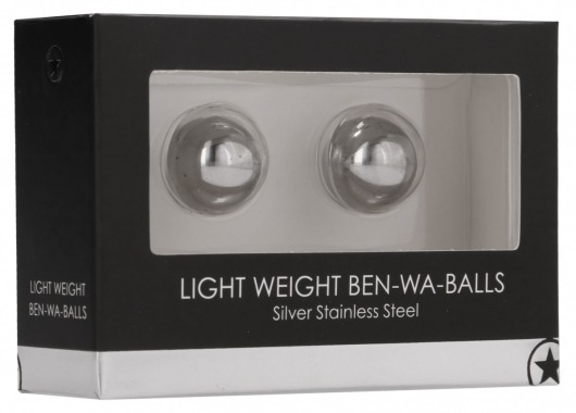 Серебристые металлические вагинальные шарики Light Weight Ben-Wa-Balls - Shots Media BV
