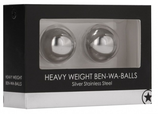 Серебристые металлические вагинальные шарики Heavy Weight Ben-Wa-Balls - Shots Media BV