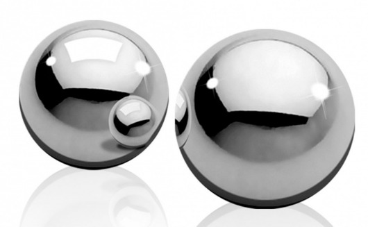 Серебристые металлические вагинальные шарики Heavy Weight Ben-Wa-Balls - Shots Media BV