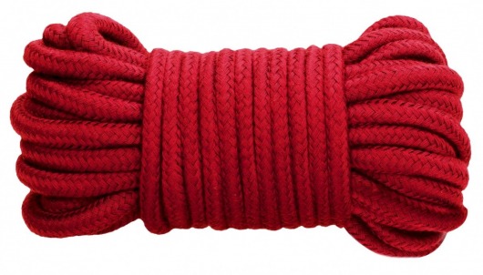 Красная веревка для связывания Thick Bondage Rope - 10 м. - Shots Media BV - купить с доставкой в Новосибирске