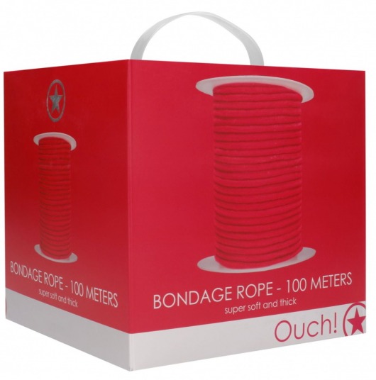 Красная веревка для связывания Bondage Rope - 100 м. - Shots Media BV - купить с доставкой в Новосибирске