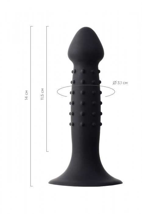 Черный анальный фаллоимитатор Spikn - 14 см. - A-toys