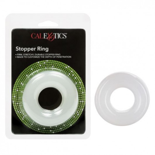 Прозрачное гладкое эрекционное кольцо Stopper Ring - California Exotic Novelties - в Новосибирске купить с доставкой