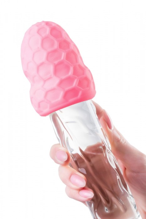 Розовый рельефный мастурбатор Flaff - A-toys - в Новосибирске купить с доставкой