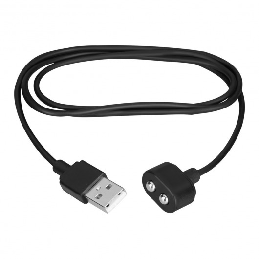 Черный магнитный кабель для зарядки Saisfyer USB Charging Cable - Satisfyer - купить с доставкой в Новосибирске