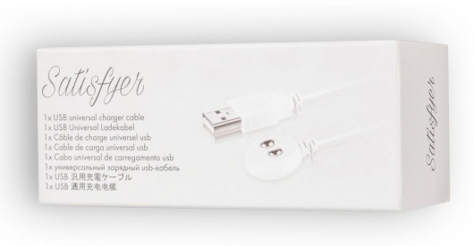 Белый магнитный кабель для зарядки Saisfyer USB Charging Cable - Satisfyer - купить с доставкой в Новосибирске