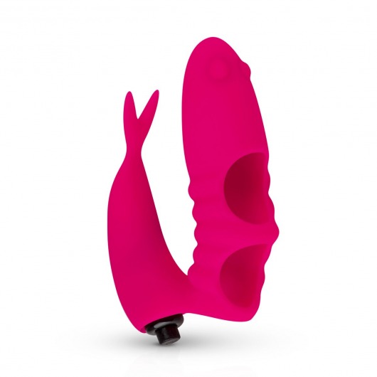 Ярко-розовая вибронасадка на палец Finger Vibrator - Easy toys