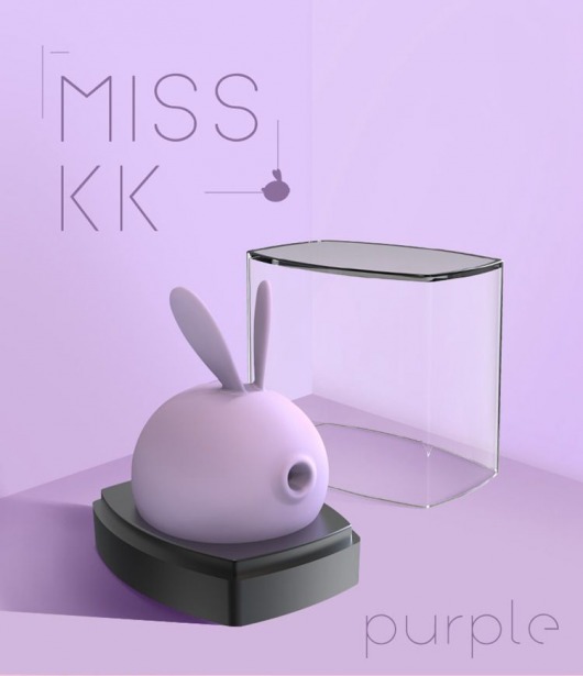 Фиолетовый вакуумный стимулятор клитора Miss KK - Kiss Toy