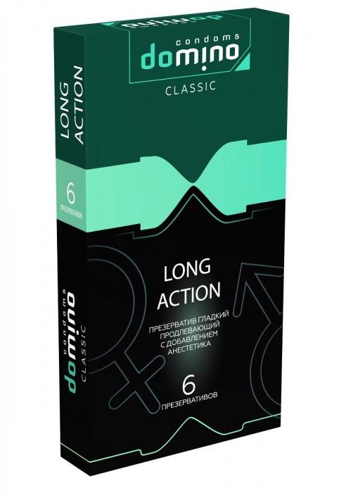 Презервативы с пролонгирующим эффектом DOMINO Classic Long action - 6 шт. - Domino - купить с доставкой в Новосибирске
