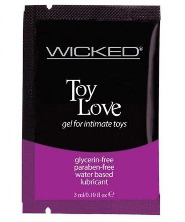 Лубрикант на водной основе для использования с игрушками WICKED Toy Love - 3 мл. - Wicked - купить с доставкой в Новосибирске