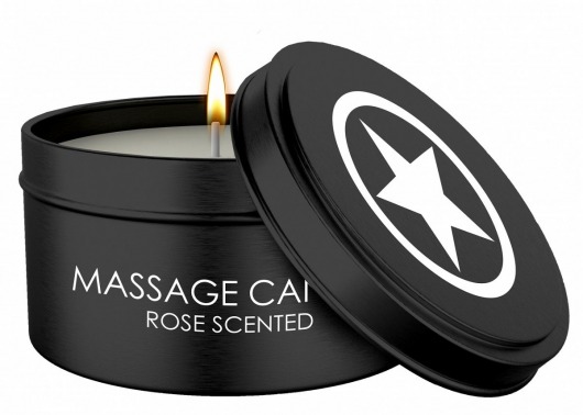 Массажная свеча с ароматом розы Massage Candle - Shots Media BV - купить с доставкой в Новосибирске