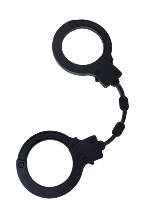 Черные силиконовые наручники  Штучки-дрючки - Штучки-дрючки - купить с доставкой в Новосибирске