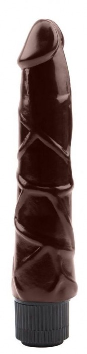Коричневый вибратор-реалистик Ignite Vibrating Cock - 21,5 см. - Chisa