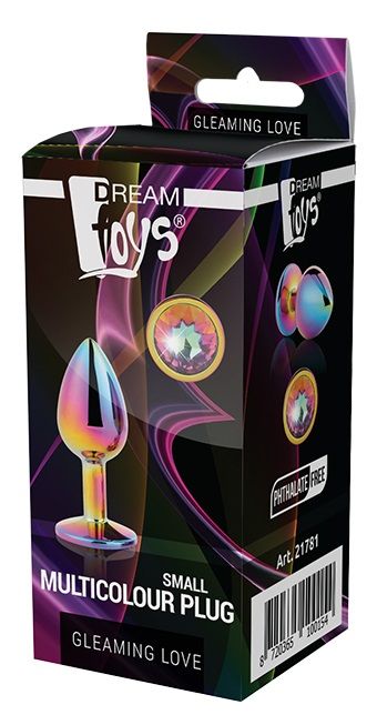 Голографическая анальная втулка с радужным кристаллом - 7,1 см. - Dream Toys - купить с доставкой в Новосибирске