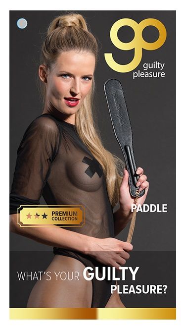Черная шлепалка PREMIUM PADDLE - 36,5 см. - Blush Novelties - купить с доставкой в Новосибирске