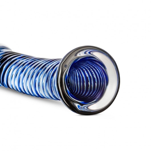Голубой стеклянный фаллоимитатор Glass Dildo No.5 - 18 см. - EDC