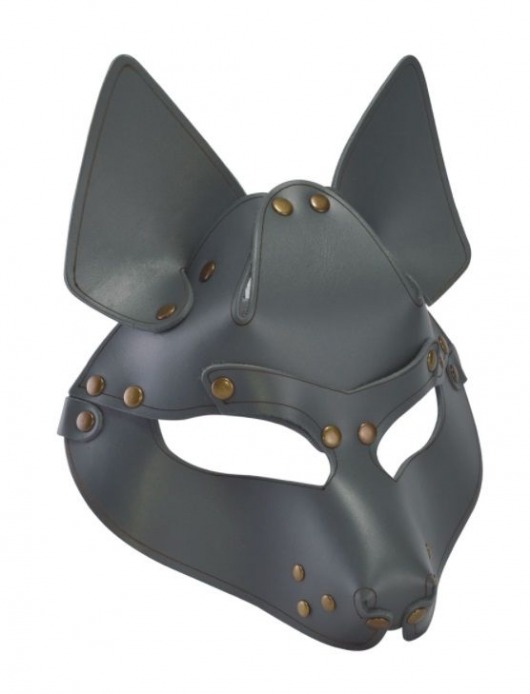 Серая маска Wolf с клепками - Sitabella - купить с доставкой в Новосибирске