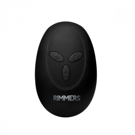 Черная анальная пробка Slim R Smooth Rimming Plug with Remote - 14 см. - XR Brands