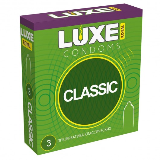 Гладкие презервативы LUXE Royal Classic - 3 шт. - Luxe - купить с доставкой в Новосибирске