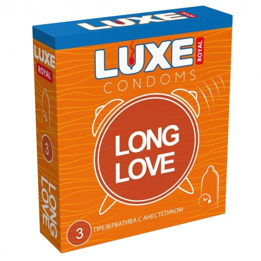 Презервативы с продлевающим эффектом LUXE Royal Long Love - 3 шт. - Luxe - купить с доставкой в Новосибирске