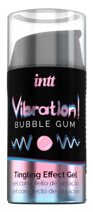 Жидкий интимный гель с эффектом вибрации Vibration! Bubble Gum - 15 мл. - INTT - купить с доставкой в Новосибирске