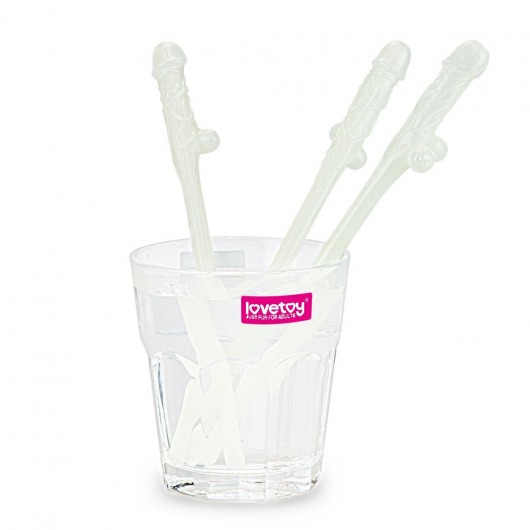 Светящиеся в темноте трубочки для напитков в виде пенисов Willy Straws - 9 шт. - Lovetoy - купить с доставкой в Новосибирске