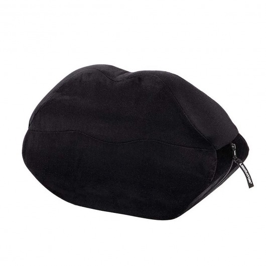 Черная микрофибровая подушка для любви Kiss Wedge - Liberator - купить с доставкой в Новосибирске