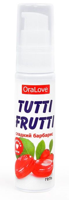 Гель-смазка Tutti-frutti со вкусом барбариса - 30 гр. - Биоритм - купить с доставкой в Новосибирске
