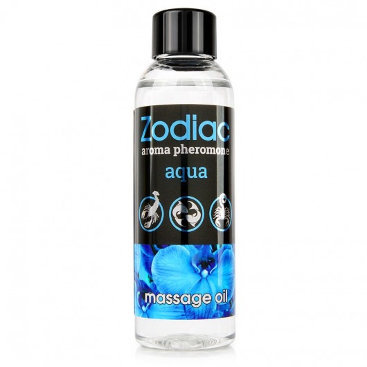 Массажное масло с феромонами ZODIAC Aqua - 75 мл. - Биоритм - купить с доставкой в Новосибирске