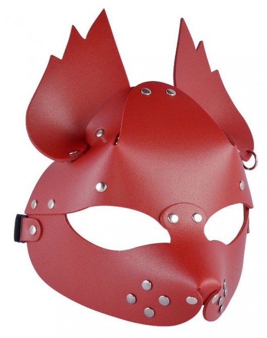 Красная кожаная маска  Белочка - Sitabella - купить с доставкой в Новосибирске