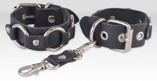 Черные кожаные наручники  Властелин колец - Sitabella - купить с доставкой в Новосибирске